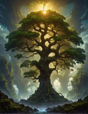  Yggdrasil -  A Majestic Tree Connecting Worlds and Whispering Ancient Secrets!